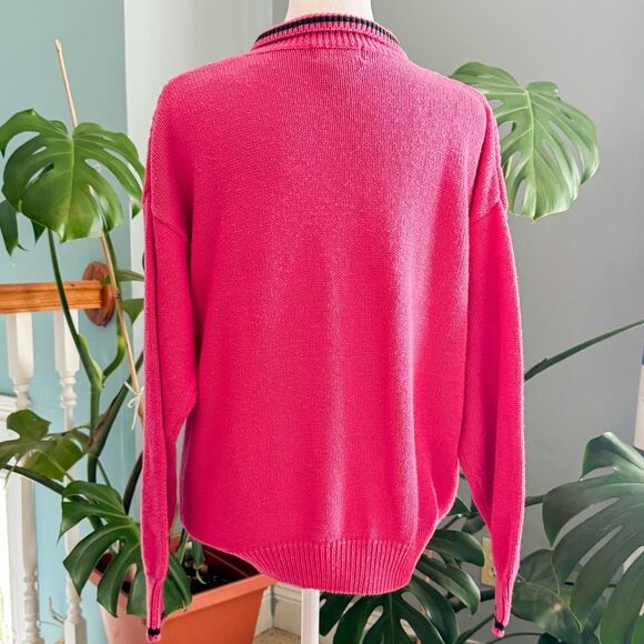 Vintage 90’s Crystal Sportswear pink cable knit sweater with embroidered logo - Picture 3 of 7